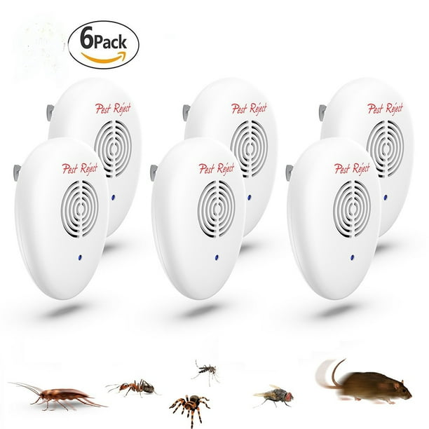 2PCS Electronic Plug In Repeller for Insects & Rodents Roaches Ants Mosquitoes Environment-friendly Mice Spiders pest repeller Flies Bugs Repel Mice Pest Control Ultrasonic Repellent